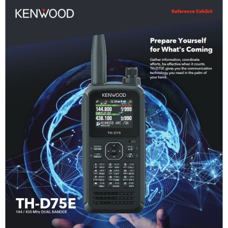 Kenwood TH-D75E Ricetrasmettitore bi-banda ANAL/DSTAR con funzione scanner AM, FM, FM-N, SSB, CW. Kenwood TH-D75E Ricetrasmettitore bi-banda ANAL/DSTAR con funzione scanner AM, FM, FM-N, SSB, CW.