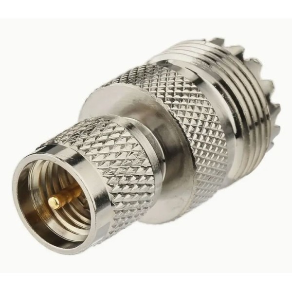Mini UHF male to SO239 UHF female adapter