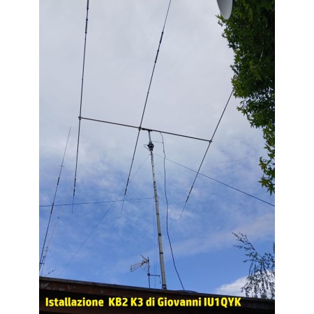 KB2 K3S antenna Yagi 3 elementi 14-21-28MHz PEP: 1.5KW KB2 K3S antenna Yagi 3 elementi 14-21-28MHz PEP: 1.5KW