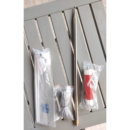 HF-P1 - Antenna QRP trasportabile 10-80 metri, altezza 5m estraibile. HF-P1 - Antenna QRP trasportabile 10-80 metri, altezza 5m estraibile.