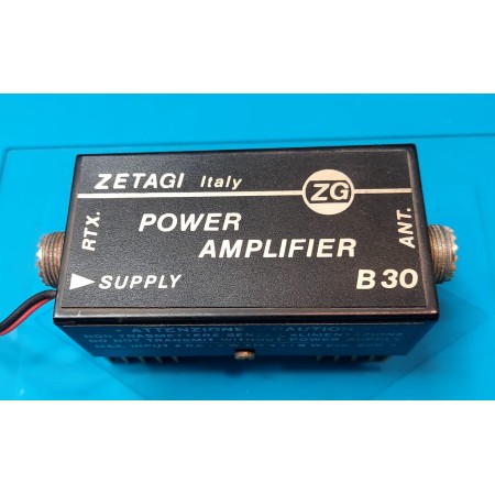 ZG B30 Utilisé - Puissance de sortie de l'amplificateur CB 25 ÷ 30 Watt avec puissance d'entrée 0,5 ÷ 5 Watt.
