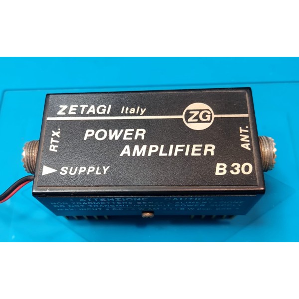 ZG B30 Utilisé - Puissance de sortie de l'amplificateur CB 25 ÷ 30 Watt avec puissance d'entrée 0,5 ÷ 5 Watt.
