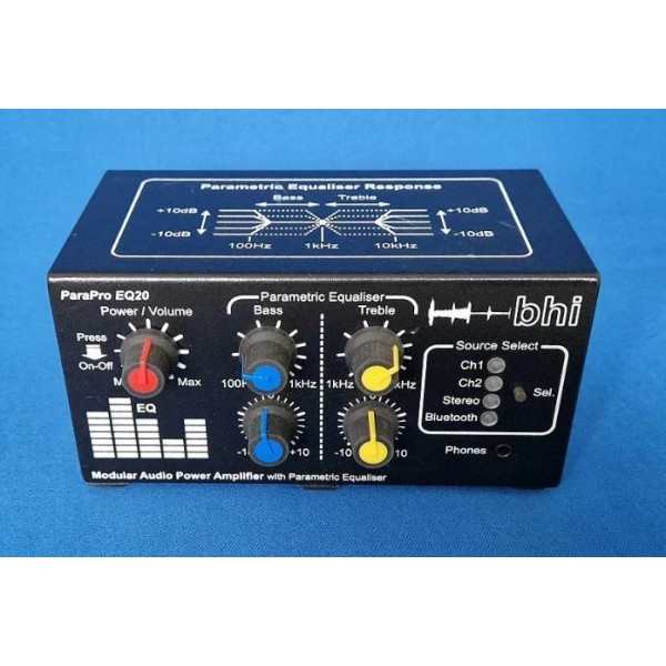 BHI ParaPro EQ20B - audio enhancer compatto con potenza di 20 W, Bluetooth ed equalizzazione parametrica