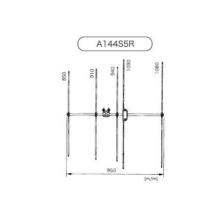 Diamond A-144S5R2 – 144 MHz 5-Element-Richtantenne