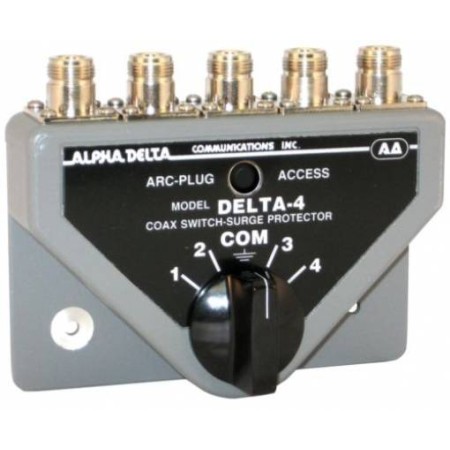 Commutateur coaxial 4 voies Alpha Delta DELTA-4B/N (1 500 watts CW) Commutateur coaxial 4 voies Alpha Delta DELTA-4B/N (1 500 watts CW)