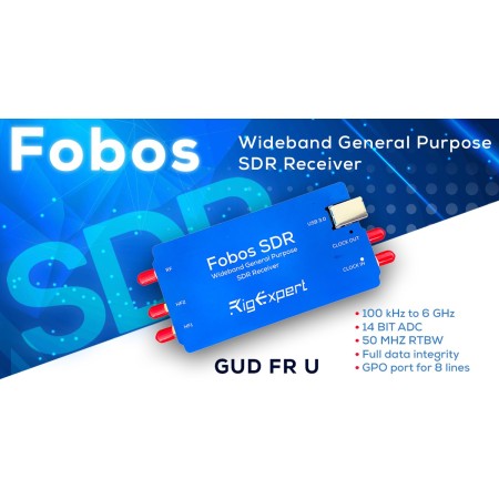 RigExpert Fobos Ricevitore SDR 100 KHz 6 GHz ad alte prestazioni con USB 3.0
