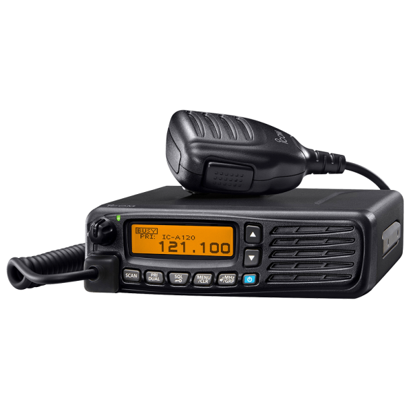 Icom IC-A120E Ricetrasmettitore veicolare banda Aereonautica fisso/veicolare VHF/AM con spaziaturacanali 8,33