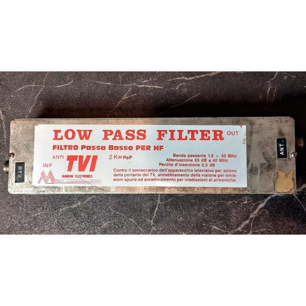 Magnum Electronics Low Pass Filter Used - Power rating 2 kW Cutoff frequency 30 MHz