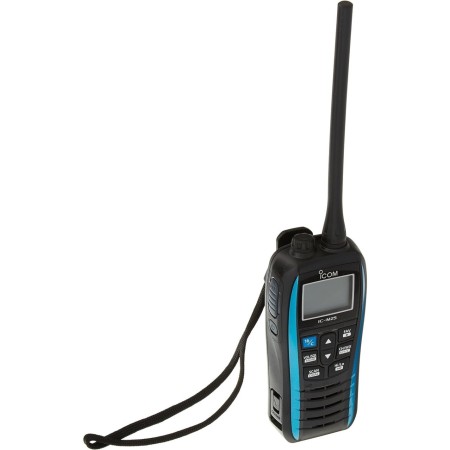 Icom IC-M25 Blue VHF/FM Marine Handheld Transceiver with 5W RF Power, Floating and Flashing, IPX7
