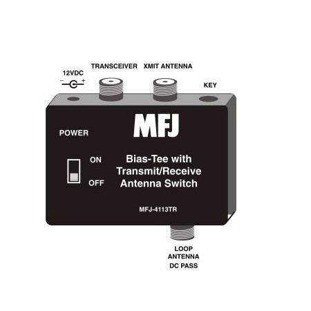MFJ-4113TR BIAS TEE con commutazione T/R  per alimentazione LOOP attivi o altro