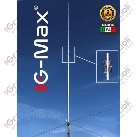 Grazioli G-MAX Antenna Antenna Verticale Collineare 27-28.5 MHz, 5 kW, Altezza 10,85 m Grazioli G-MAX Antenna Antenna Verticale Collineare 27-28.5 MHz, 5 kW, Altezza 10,85 m