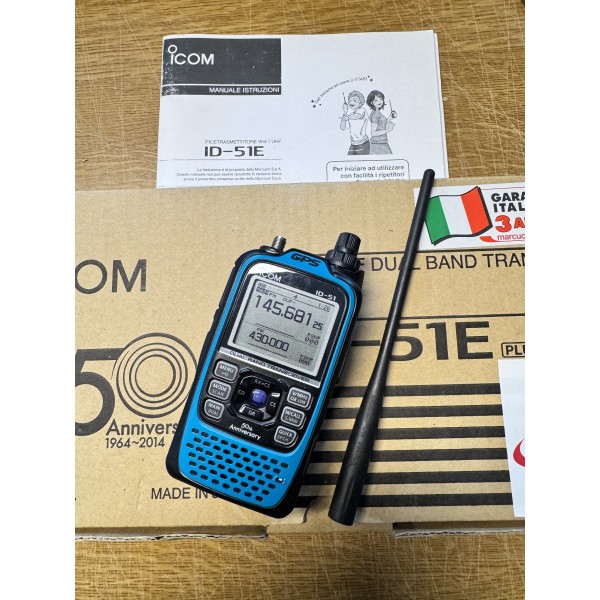 Émetteur-récepteur FM 144-430 MHz d'occasion Icom ID-51, 50e anniversaire - Dstar
