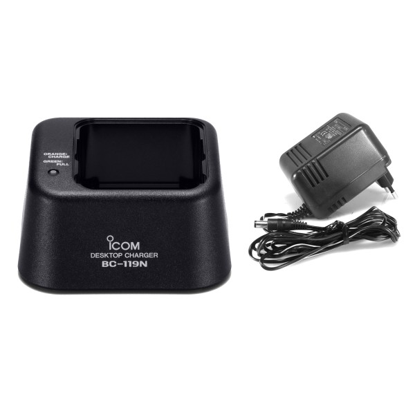 Icom BC-119N  Caricabatterie rapido da tavolo con alimentazione BC-145E e adattatore AD-50 per talkie walkie ICOM