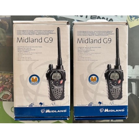 N.2 Midland G9 Ricetrasmettitori PMR446 (2 pezzi) - USATI