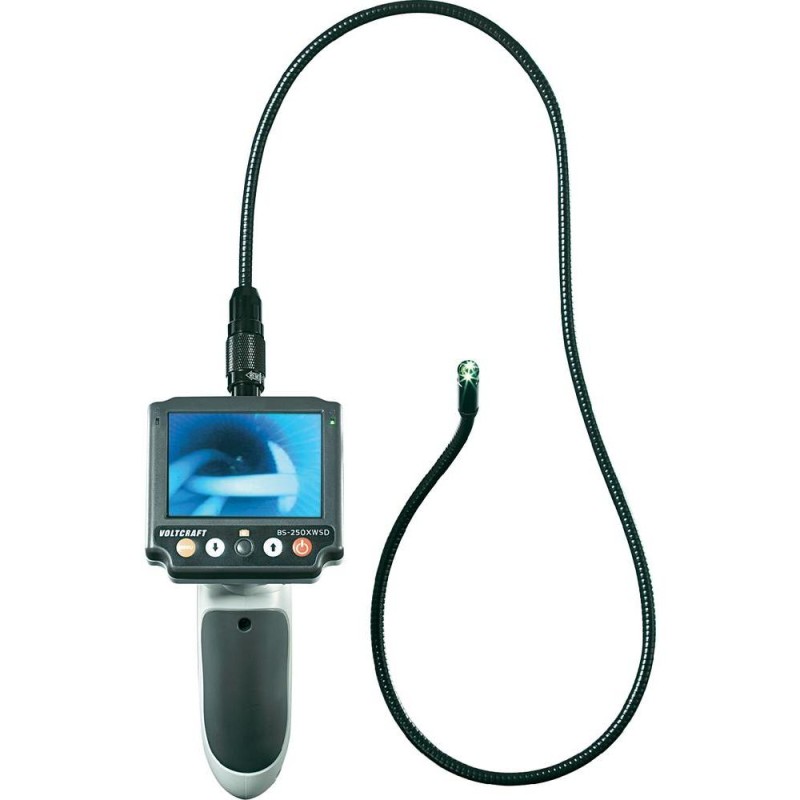 BS-250XWSD Voltcraft - Endoscopio portatile con display rimovibile, slot microSD, valigia