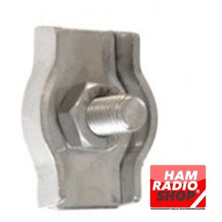 Morsetto simplex in acciaio inox diametro 8 mm ideali x tiranti e antenne filari Morsetto simplex in acciaio inox diametro 8 mm ideali x tiranti e antenne filari