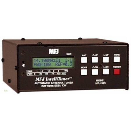 MFJ-929 TUNER D'ANTENNE AUTOMATIQUE - ÉCRAN LCD NUMÉRIQUE VSWR/WATTMÈTRE, 1,8-30 MHZ MFJ-929 TUNER D'ANTENNE AUTOMATIQUE - ÉCRAN LCD NUMÉRIQUE VSWR/WATTMÈTRE, 1,8-30 MHZ