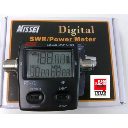 Nissei RS-70 Rosmetro Wattmetro digitale 1.6-125 MHz Nissei RS-70 Rosmetro Wattmetro digitale 1.6-125 MHz