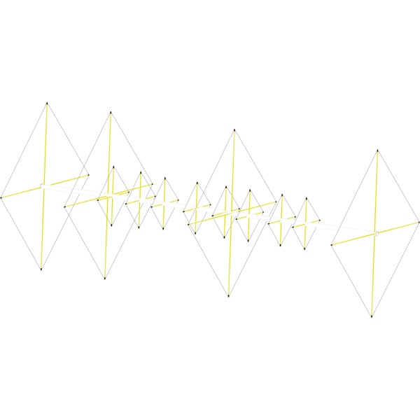 Statut QUAD : 4/8 StQ 50/144, cubique 4 éléments 50 MHz et 8 éléments 144 MHz