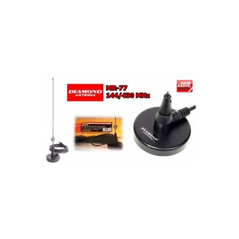 DIAMOND MR-77SJ Antenna veicolare magnetica bibanda 144-430 MHz SMA Femmina