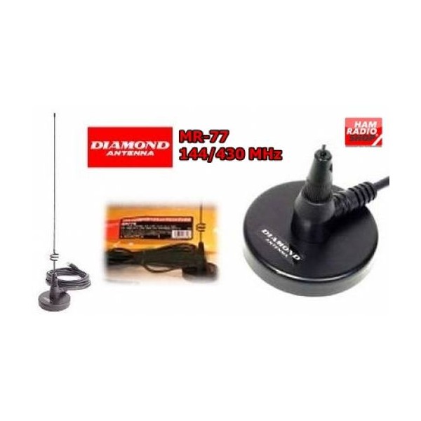 DIAMOND MR-77SJ Antenna veicolare magnetica bibanda 144-430 MHz SMA Femmina