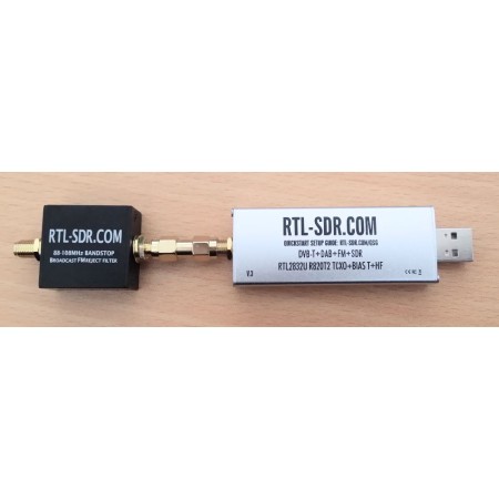 Filtre RTL-SDR Blog Filtre d'arrêt de bande FM de diffusion Filtre RTL-SDR Blog Filtre d'arrêt de bande FM de diffusion