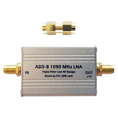 ADS-B 1090 LNA - Préamplificateur et filtre 27 dB pour ADS-B 1090 MHz ADS-B 1090 LNA - Préamplificateur et filtre 27 dB pour ADS-B 1090 MHz