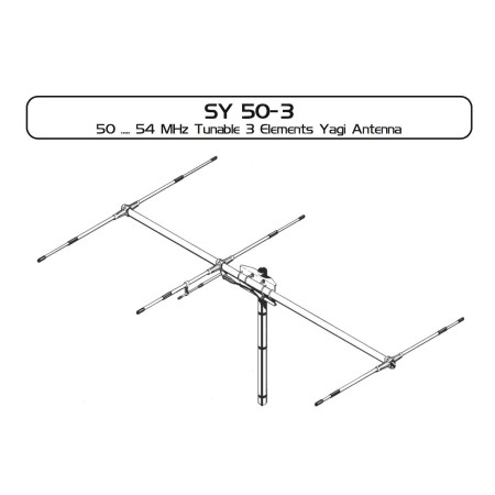 SIRIO SY50-3 Antenna direttiva 3 elementi per i 6 metri SIRIO SY50-3 Antenna direttiva 3 elementi per i 6 metri