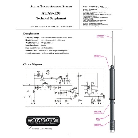 Atas 120 Automatic HF/50/144/430 MHz antenna