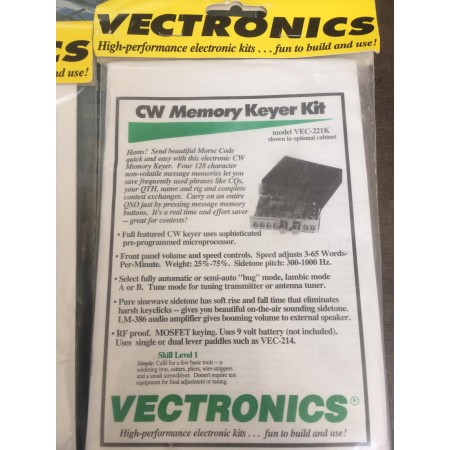 VECTRONICS VEC-221K CW Keyer kit 4 memories 128 characters each VECTRONICS VEC-221K CW Keyer kit 4 memories 128 characters each