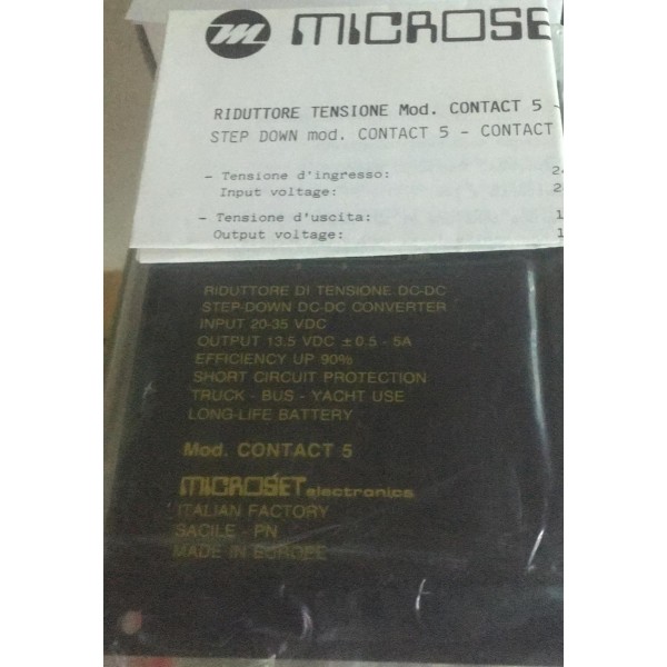 MICROSET CONTACT 5 voltage reducer from 26/35V to 13.8 V 5 A