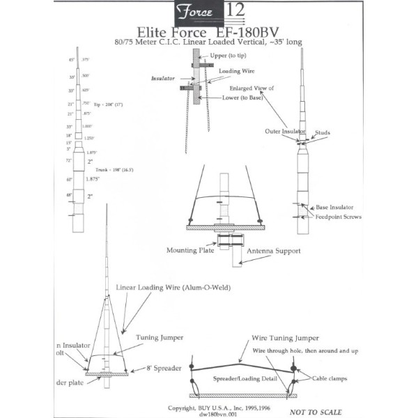 EF-180BV  JK Force12 - Antenna verticale per la banda dei 75-80 metri