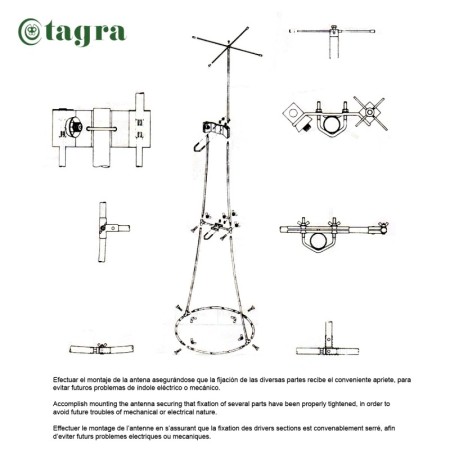 Tagra BT-101 Ballerina - Antenna da base omnidirezionale banda C.B. 27 MHz