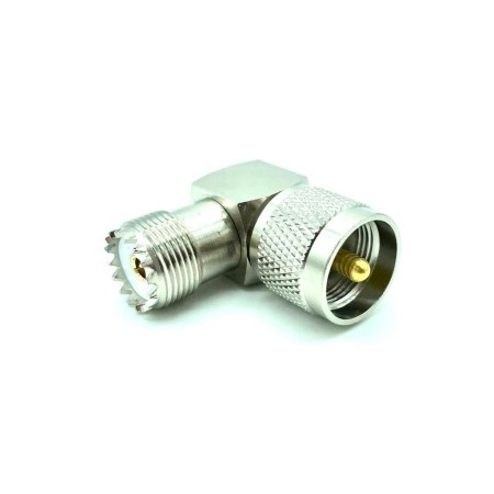 UHF MALE TO UHF FEMALE ADAPTER, 90° type