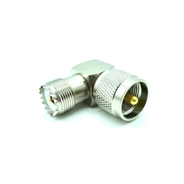 UHF male to UHF female ADAPTER, 90 degrees