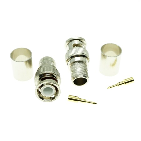 CONNECTEUR MÂLE BNC À SERTIR POUR RG-8 RG-213 CONNECTEUR MÂLE BNC À SERTIR POUR RG-8 RG-213