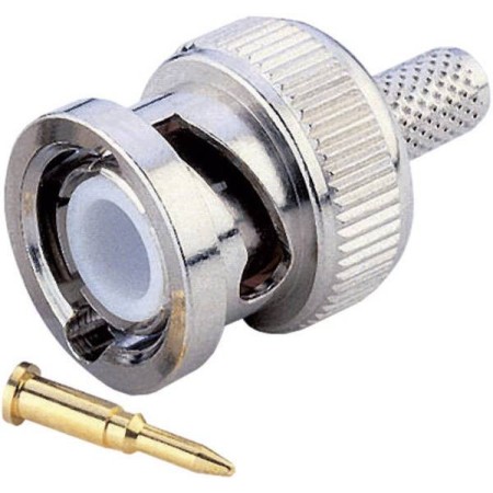 Connettore BNC maschio a crimpare X cavi 5,4 mm Connettore BNC maschio a crimpare X cavi 5,4 mm