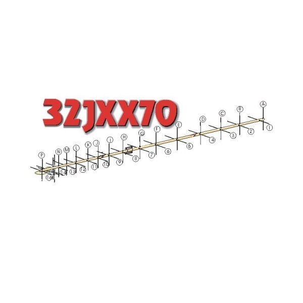 32JXX70 Antenne 32 él. x 432 MHz croisé yagi