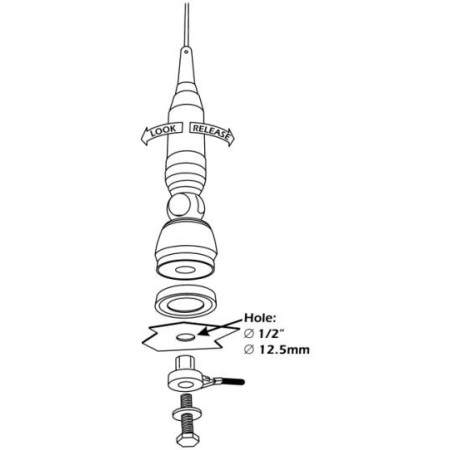 Sirio TURBO 3000 – CB-Fahrzeugantenne mit RG-58 Sirio TURBO 3000 – CB-Fahrzeugantenne mit RG-58