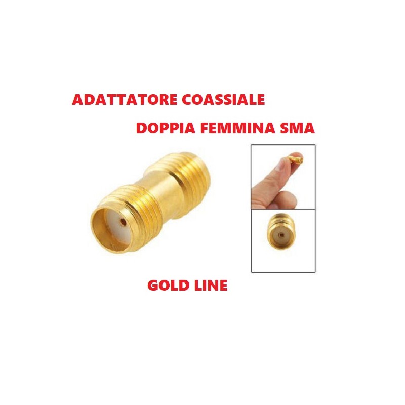 ADATTATORE DOPPIA FEMMINA SMA GOLD