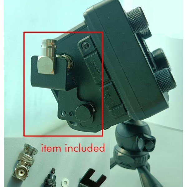 Connettore maschio/femmina BNC 90° con staffa bloccaggio per Icom IC-705 QRP