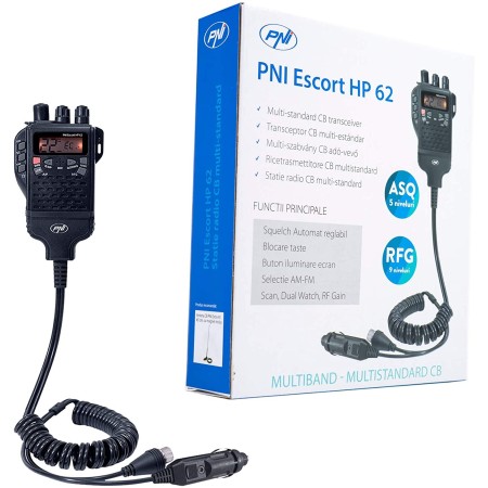 Radio CB portable PNI Escort HP 62, multistandard, 4W, 12V, AM-FM Radio CB portable PNI Escort HP 62, multistandard, 4W, 12V, AM-FM