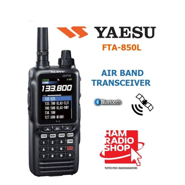 Yaesu FTA-850L Portable aeronautical transceiver with GPS, VOR and ILS