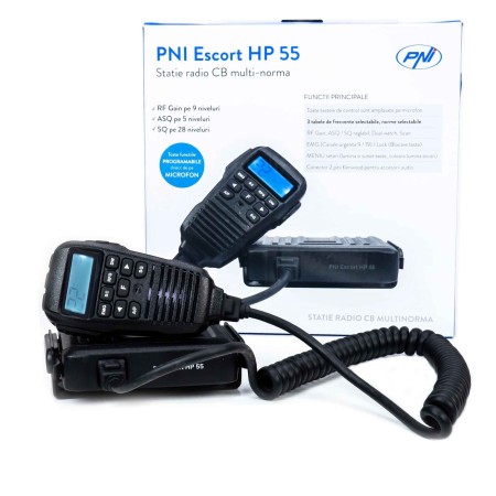 Stazione radio CB PNI Escort HP 55 ASQ, multi-norma, guadagno RF, ASQ, SQ regolabile, presa accendisigari inclusa Stazione radio CB PNI Escort HP 55 ASQ, multi-norma, guadagno RF, ASQ, SQ regolabile, presa accendisigari inclusa