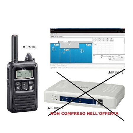 Icom IP100H-11 Terminale radio per sistema IP100/IP1000 su reti Lan Wireless e su reti IP Icom IP100H-11 Terminale radio per sistema IP100/IP1000 su reti Lan Wireless e su reti IP