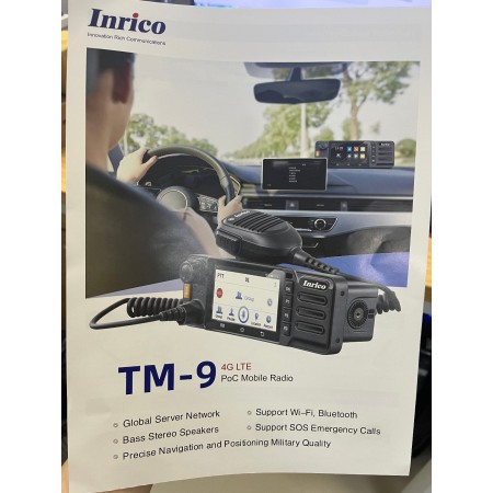 Inrico TM9 PoC Radio - Ricetrasmettitore veicolare LTE - Zello - Echolink Inrico TM9 PoC Radio - Ricetrasmettitore veicolare LTE - Zello - Echolink