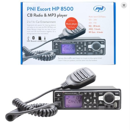 Station radio PNI HP8500 CB et lecteur MP3 PNI Escort HP 8500 ASQ comprend un casque avec microphone