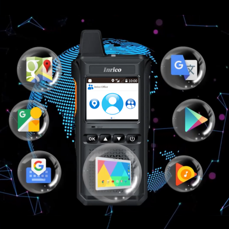 Radio portable Inrico T710A PoC 4G LTE avec écran