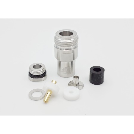 HRS N6F-PRO - Connettore N Femmina professionale per cavi 6,3 mm (RG8MINI, RG8XX, RF-240, LRM240) HRS N6F-PRO - Connettore N Femmina professionale per cavi 6,3 mm (RG8MINI, RG8XX, RF-240, LRM240)