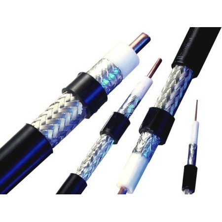 Câble coaxial à faible perte, double écran, hautes performances, HF 240FX-PVC HRS Câble coaxial à faible perte, double écran, hautes performances, HF 240FX-PVC HRS